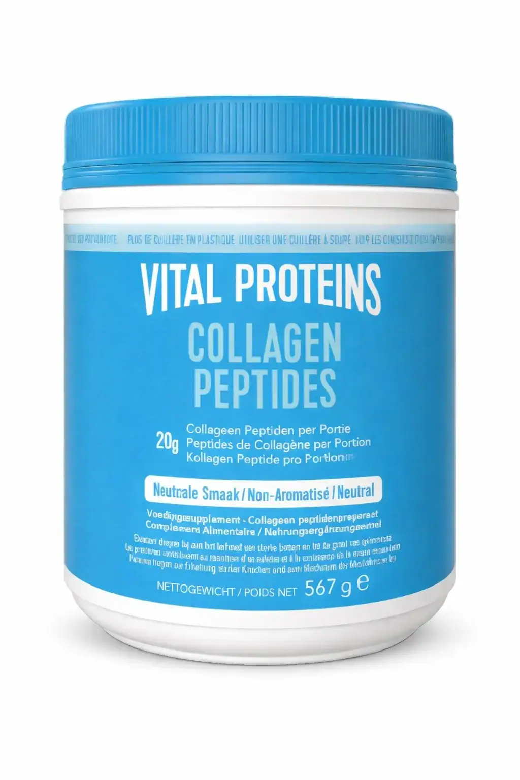 Vital Proteins collageen peptiden poeder supplement voor keto dieet en sport met hoge dosering per portie